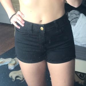 High-rise Stretch black shorts